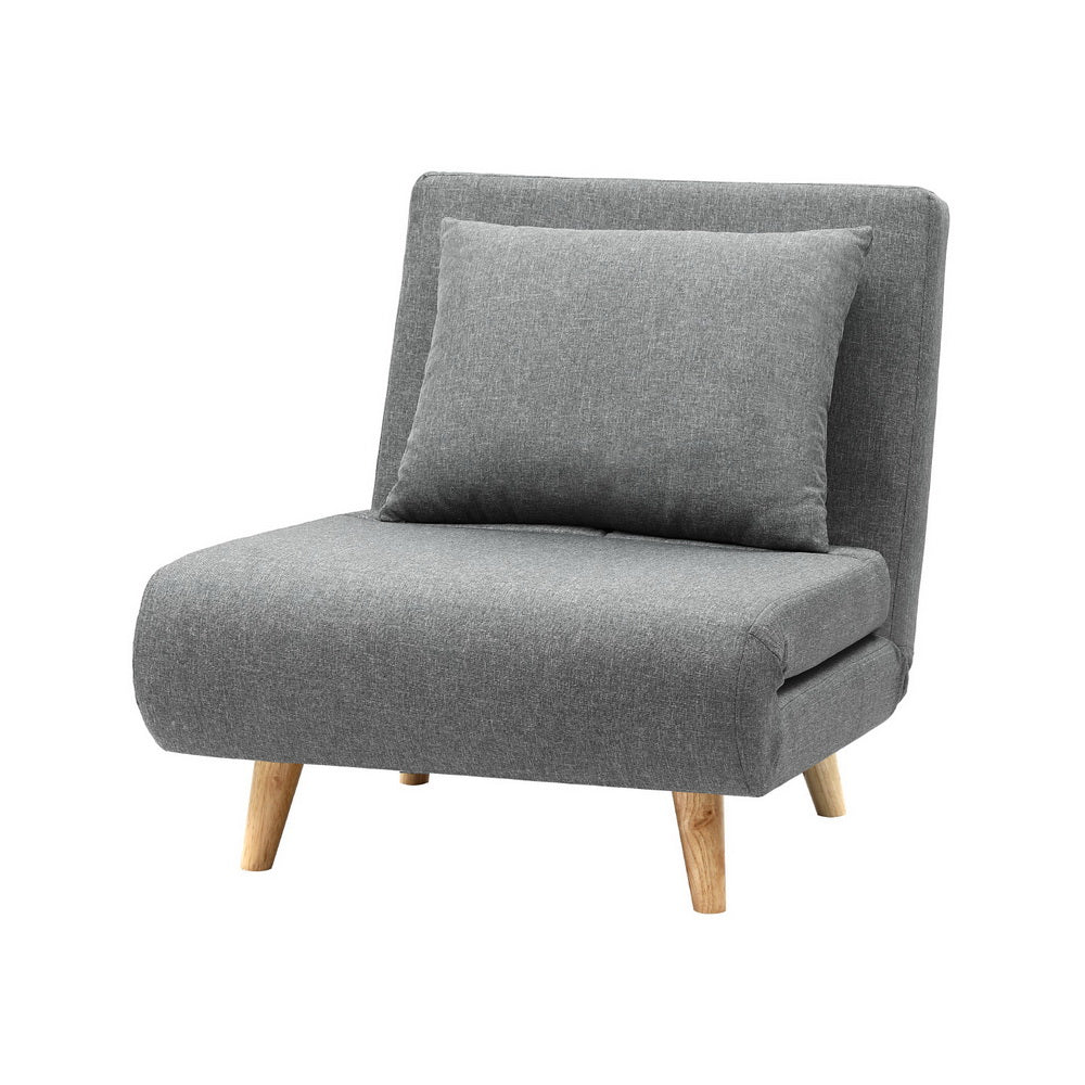 1-Seater Convertible Linen Sofa Bed