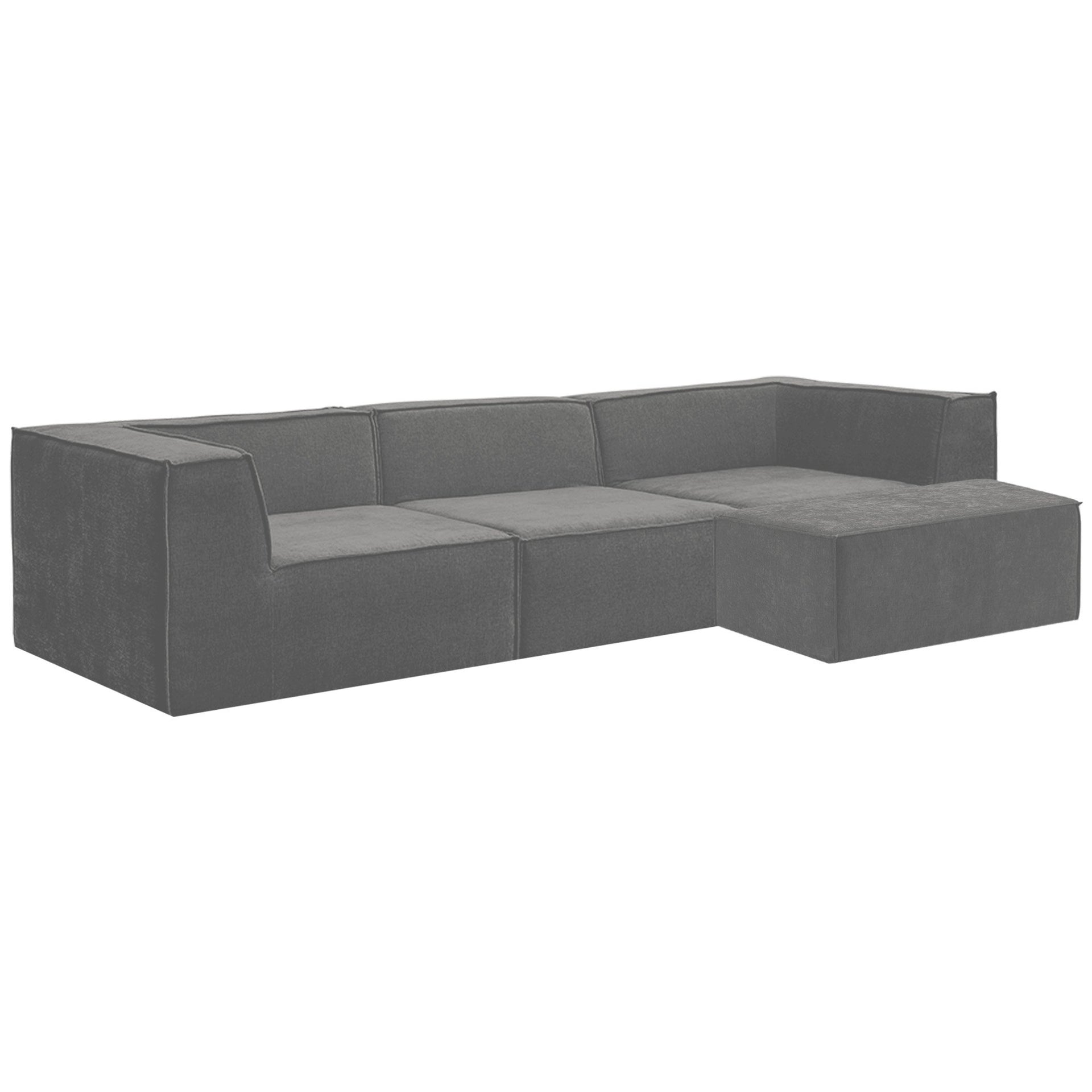 3-Seater Modular Sofa with Ottoman