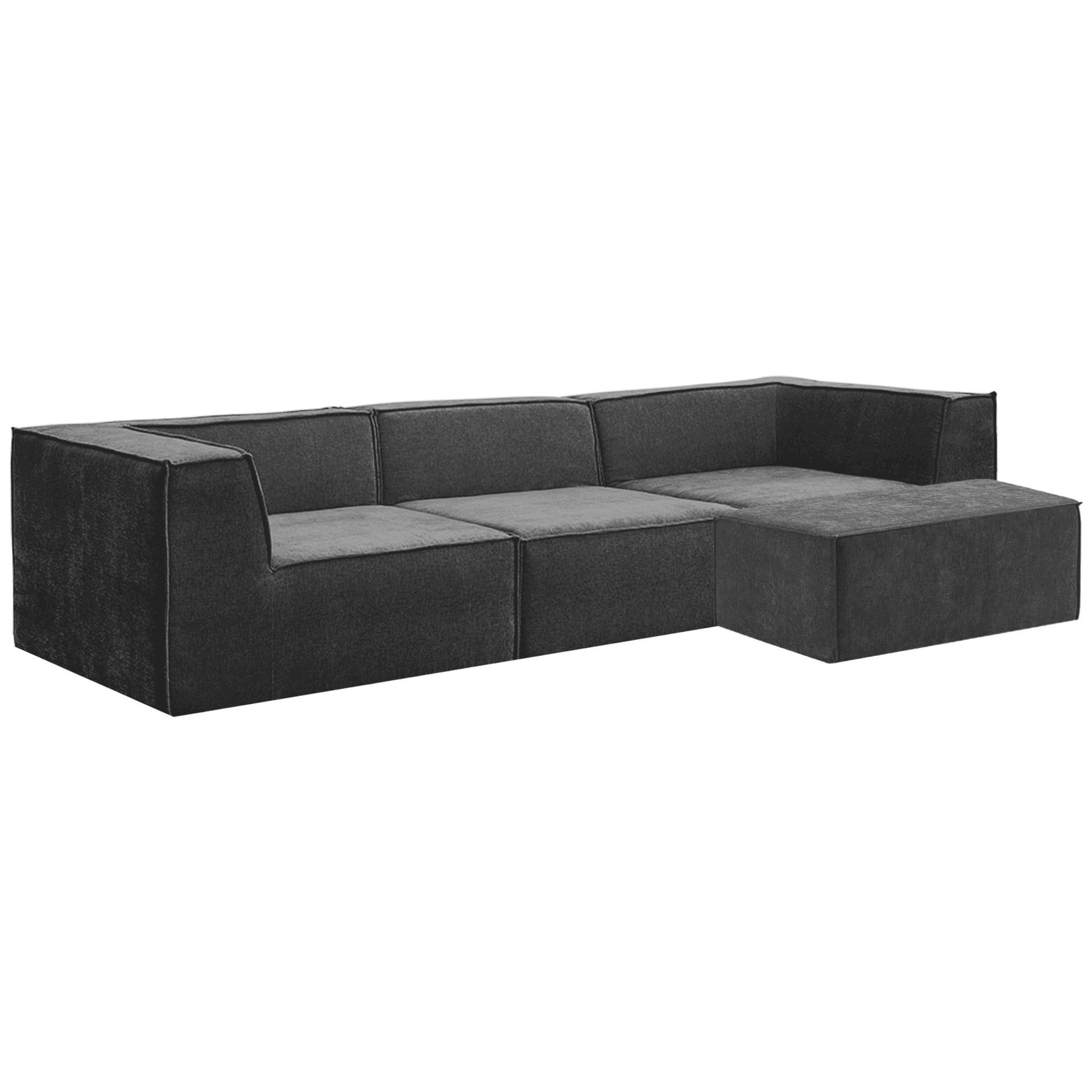 3-Seater Modular Sofa with Ottoman
